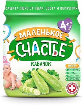 Фото Маленьке щастя Пюре Кабачок 90 г