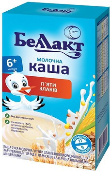 Фото Беллакт Каша молочная 5 злаков 200 г