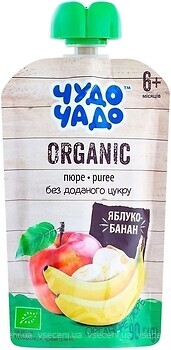 Фото Чудо-Чадо Пюре яблуко-банан (без цукру) з 6 міс., м'яка упаковка 90 г