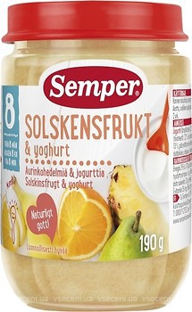 Фото Semper Пюре фрукты с йогуртом 190 г