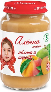 Фото Аленка любит Пюре яблоко и персик 170 г