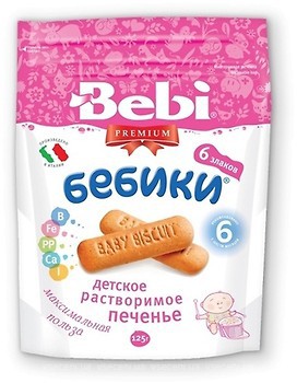 Фото Bebi Premium Печиво Бебіки 6 злаків 115 г