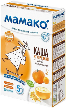 Фото Мамако Каша молочна кукурудзяна з гарбузом і абрикосом 200 г