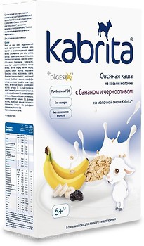Фото Kabrita Каша вівсяна з бананом і чорносливом на козячому молоці 180 г