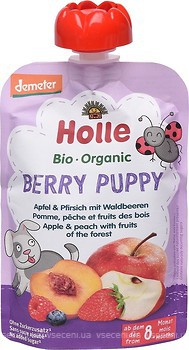 Фото Holle пюре Berry Puppy яблуко-персик-лісові ягоди 100 г