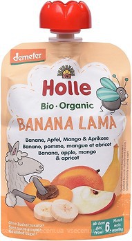 Фото Holle пюре Banana Lama банан-яблуко-манго-абрикос 100 г