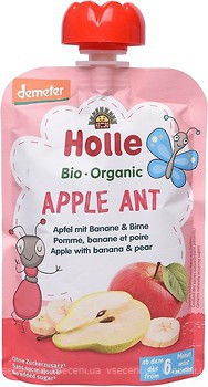 Фото Holle пюре Apple Ant яблуко-банан-груша 100 г