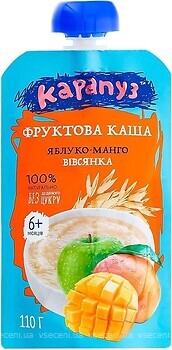 Фото Карапуз Пюре Фруктовая каша Яблоко, манго и овсяная крупа 110 г
