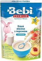 Фото Bebi Premium Каша молочна Вівсяна з персиком, м'яка упаковка 200 г