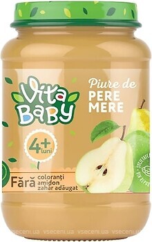 Фото Vita Baby пюре Груша и яблоко 180 г