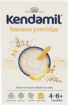 Фото Kendamil Каша молочна Organic з бананом 150 г