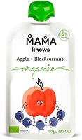 Фото Mama knows Пюре яблуко-чорна смородина без цукру 90 г