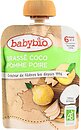 Фото Babybio пюре з кокосового молока з яблуком і грушею 85 г