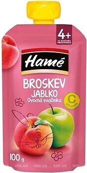 Фото Hamanek Пюре Яблуко, персик 100 г