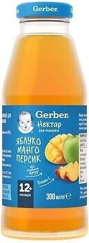 Фото Gerber Сік яблуко, манго, персик 300 мл