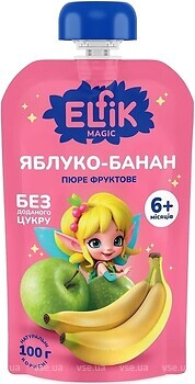 Фото Elfik Magic пюре Яблуко і банан без цукру 100 г