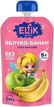 Фото Elfik Magic пюре Яблуко і банан без цукру 200 г