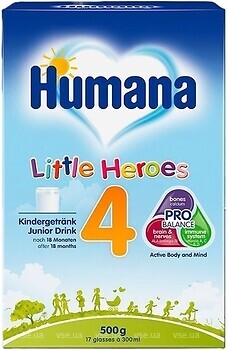 Фото Humana Смесь молочная Little Heroes 4 500 г