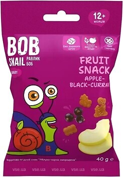 Фото Bob Snail снеки Яблуко-чорна смородина 40 г