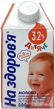 Фото На Здоров'я Молоко 3.2% 500 г