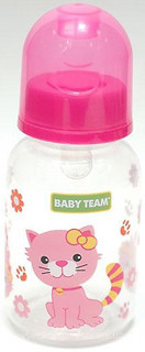 Фото Baby Team Бутылочка с силиконовой соской 125 мл (1400)