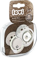 Фото Canpol babies Пустышка силиконовая динамическая Lovi Buddy Bear 3-6 мес., 2 шт. (22/864)
