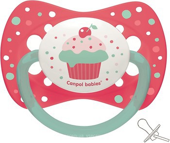 Фото Canpol babies Пустышка силиконовая симметричная Cupcake 18+ мес. (23/284)