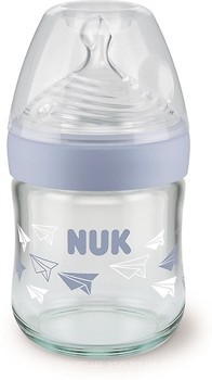 Фото NUK Пляшечка скляна Nature Sense з силіконовою соскою 120 мл