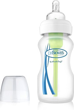 Фото Dr. Browns Пляшечка для годування Natural Flow Options широка шийка 330 мл 1 шт. (WB11600)