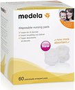 Фото Medela Одноразовые вкладыши в бюстгалтер Disposable Nursing Pads 60 шт. (008.0374)