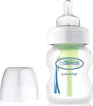 Фото Dr. Browns Пляшечка для годування Natural Flow Options широка шийка 150 мл 1 шт. (WB51600)