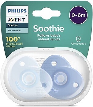 Фото Philips Пустышка Avent Soothie 0-6 мес., 2 шт (SCF099)