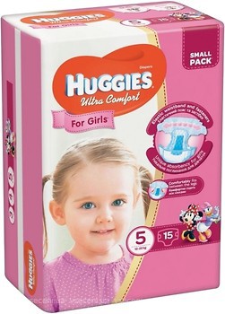 Фото Huggies Ultra Comfort 5 для дівчаток (15 шт)