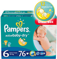 Фото Pampers Active Baby-Dry Extra Large 6 (76 шт)