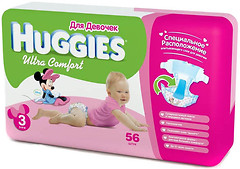 Фото Huggies Ultra Comfort 3 для девочек (56 шт)