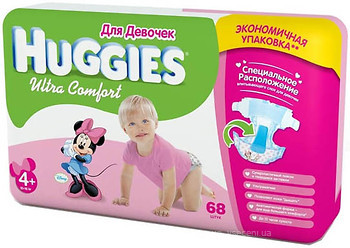 Фото Huggies Ultra Comfort 4+ для девочек (68 шт)