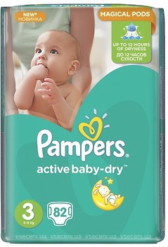 Фото Pampers Active Baby-Dry Midi 3 (82 шт)