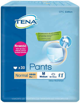 Фото Tena Підгузки-труси для дорослих Pants Normal Medium (80-110 см) 30 шт