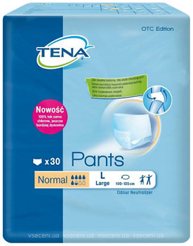 Фото Tena Підгузки-труси для дорослих Pants Normal Large (100-135 см) 30 шт