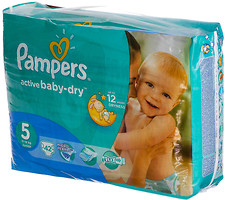 Фото Pampers Active Baby-Dry Junior 5 (42 шт)