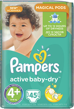 Фото Pampers Active Baby-Dry Maxi Plus 4+ (45 шт)