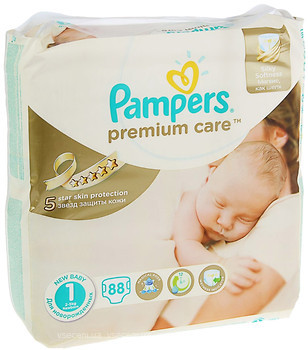 Фото Pampers Premium Care Newborn 1 (88 шт)