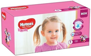 Фото Huggies Ultra Comfort 5 для дівчаток (112 шт)