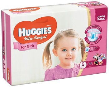 Фото Huggies Ultra Comfort 5 для дівчаток (42 шт)