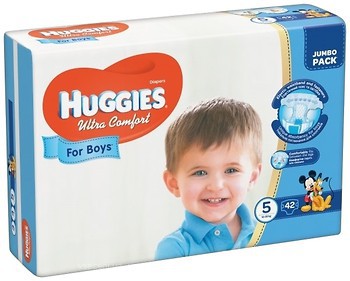 Фото Huggies Ultra Comfort 5 для хлопчиків (42 шт)
