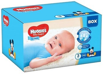 Фото Huggies Ultra Comfort 3 для хлопчиків (108 шт)