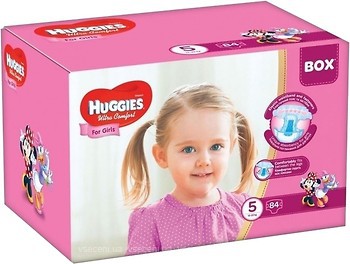 Фото Huggies Ultra Comfort 5 для дівчаток (84 шт)