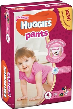 Фото Huggies Pants 4 для дівчаток (36 шт)