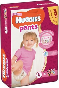 Фото Huggies Pants 6 для дівчаток (30 шт)
