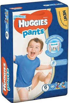 Фото Huggies Pants 6 для хлопчиків (30 шт)